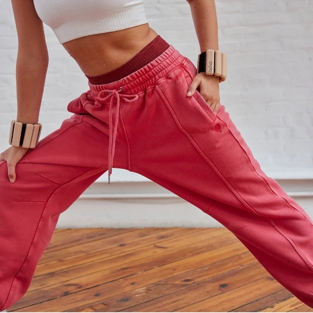FP Movement by Free People Coral Red Track Joggers